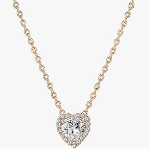 Golden Heart-shaped Pendant Necklace